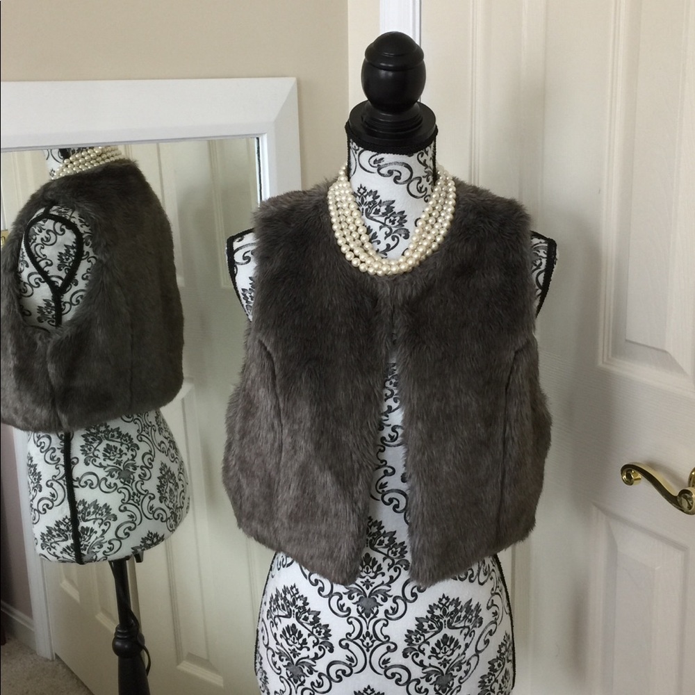 Papaya Flax Fur Vest (L)